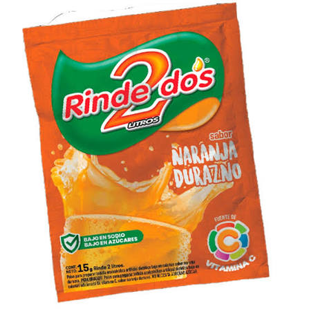 JUGO RINDE DOS 13 GRS NARANJA DURAZNO